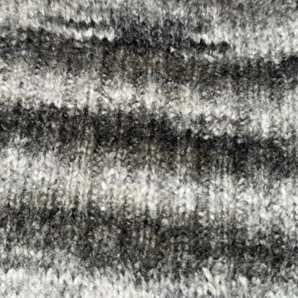 Bandolin Sweater Cardigan Women’s Sz Large Gray Striped Single Button Cozy Soft - Picture 4 of 9